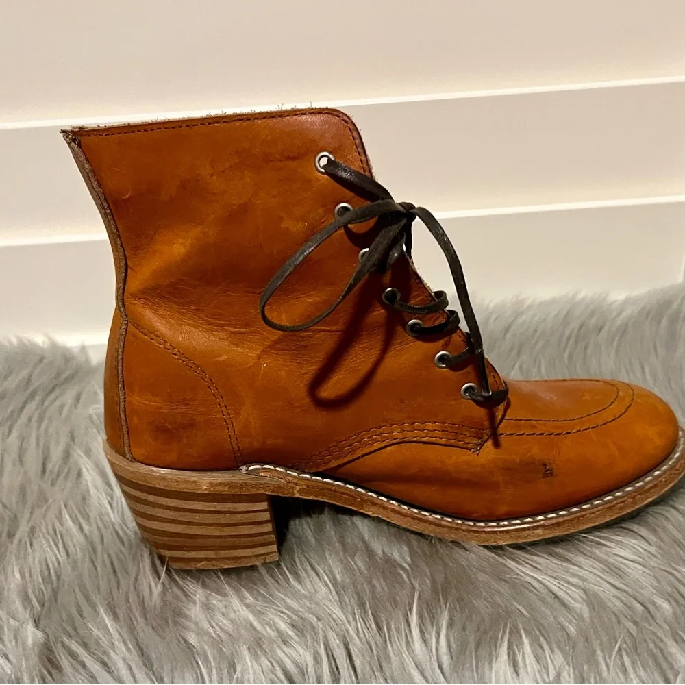 Red Wing Clara Tan Leather Ankle Boots, Women’s US size 8.5 - Picture 7 of 15